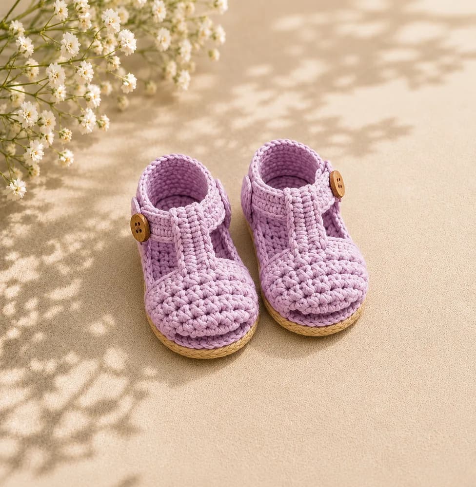 Sapatinho de bebê em crochê Modelo 04