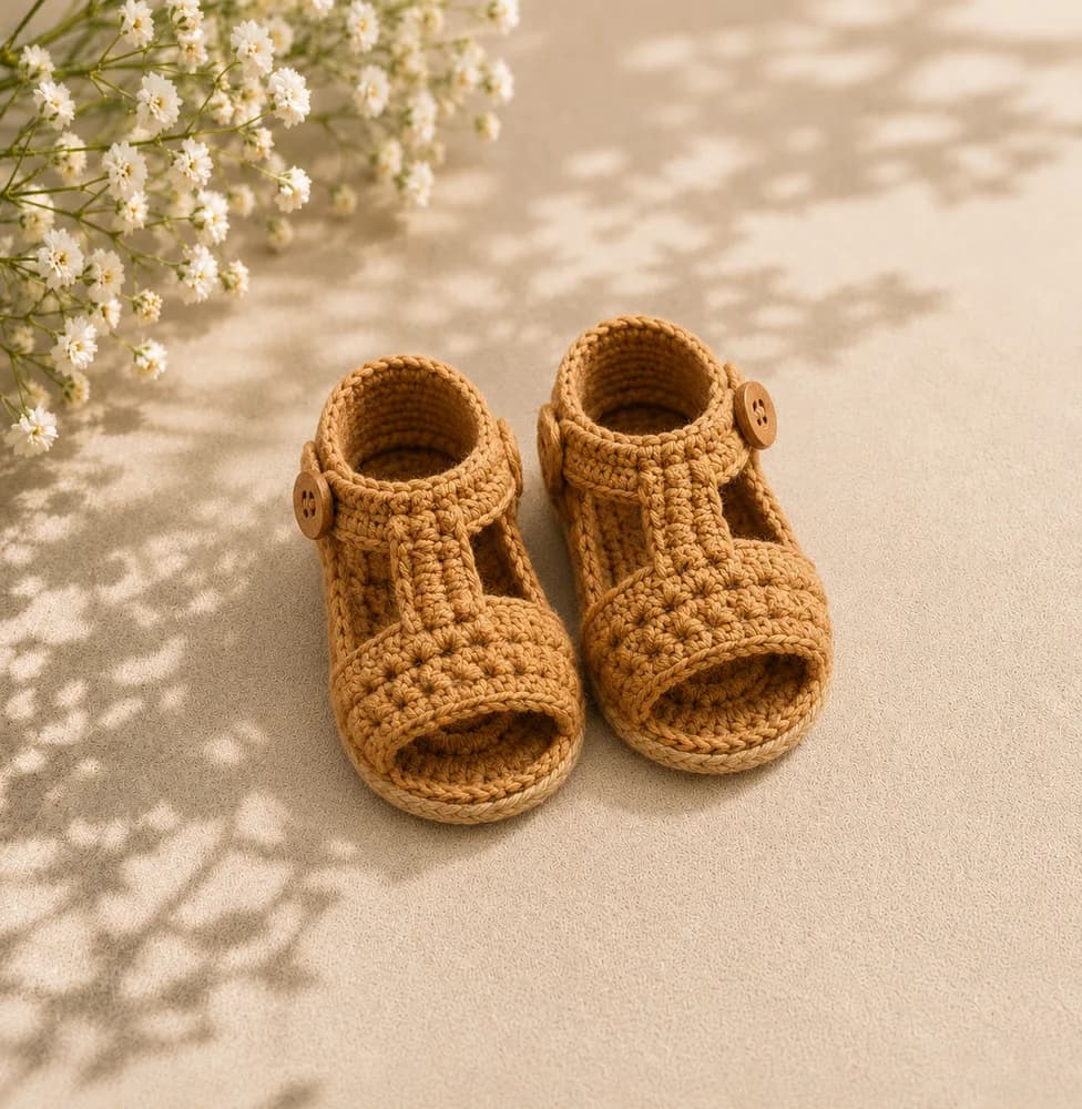 Sapatinho de bebê em crochê Modelo 05