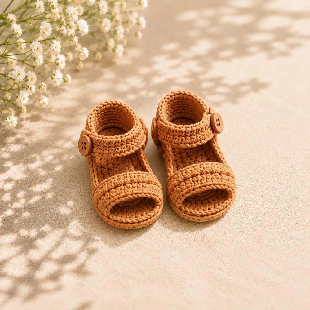 Sapatinho de bebê em crochê Modelo 06