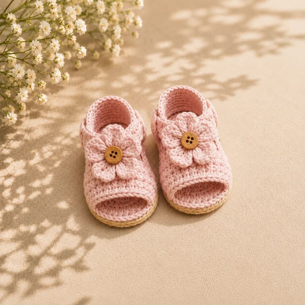 Sapatinho de bebê em crochê Modelo 07