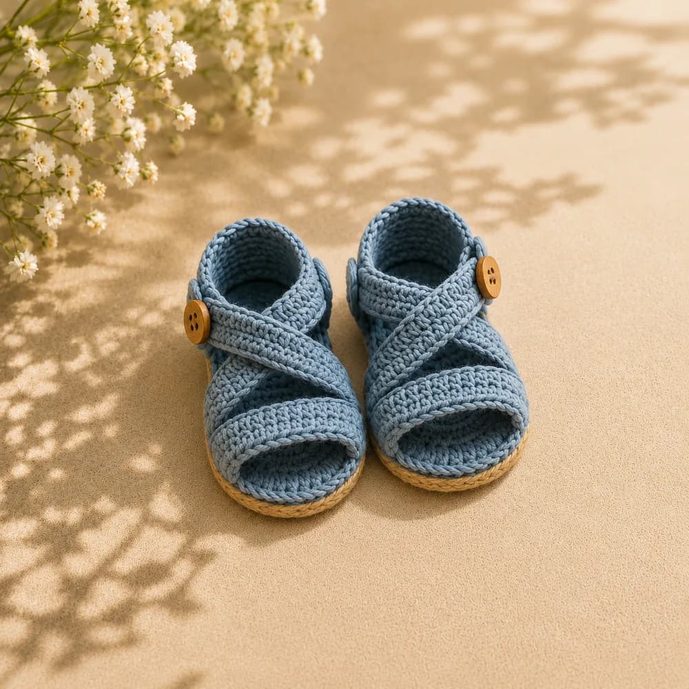 Sapatinho de bebê em crochê Modelo 10