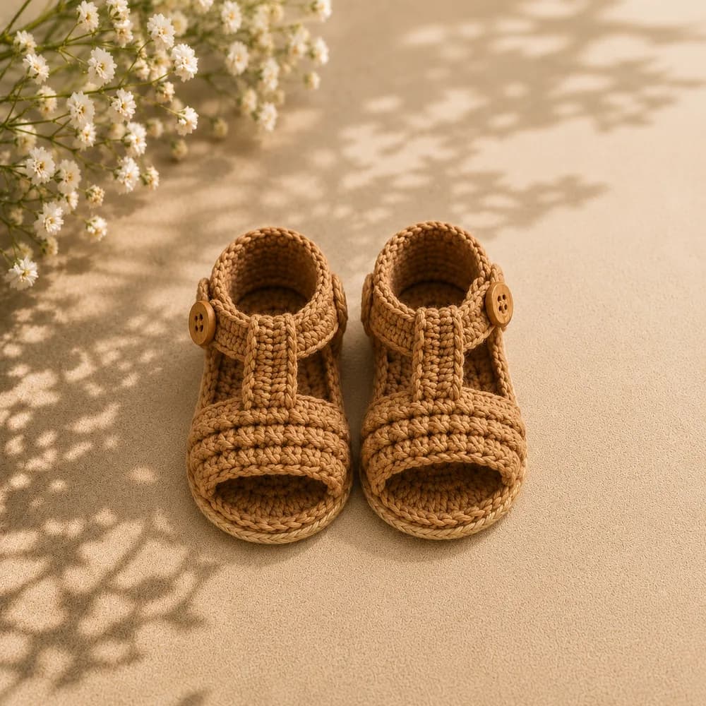 Sapatinho de bebê em crochê Modelo 17