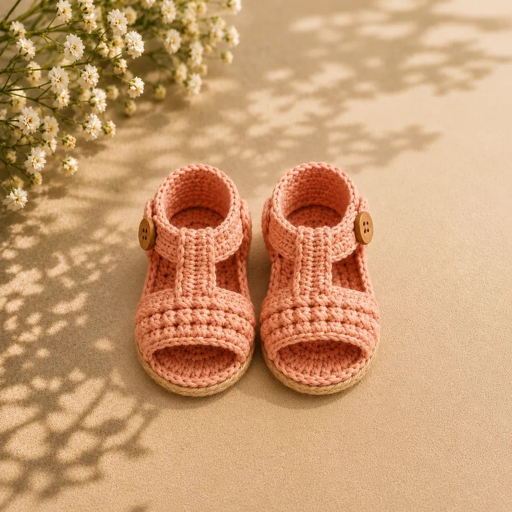 Sapatinho de bebê em crochê Modelo 18