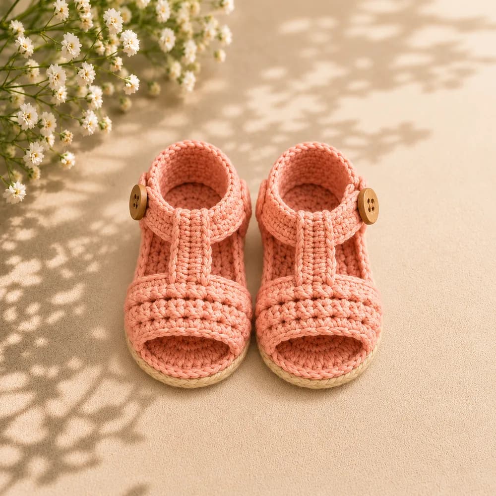 Sapatinho de bebê em crochê Modelo 19