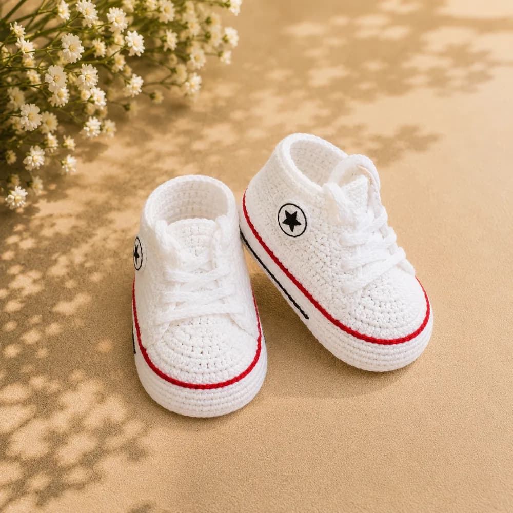 Sapatinho de bebê em crochê Modelo 26