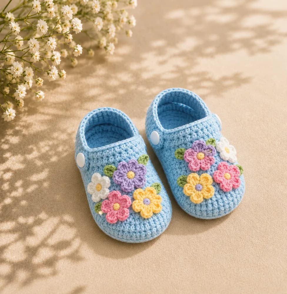 Sapatinho de bebê em crochê Modelo 33