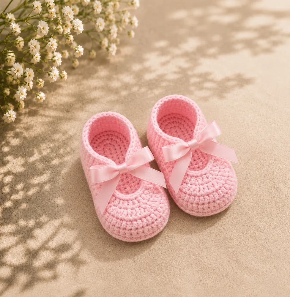 Sapatinho de bebê em crochê Modelo 43